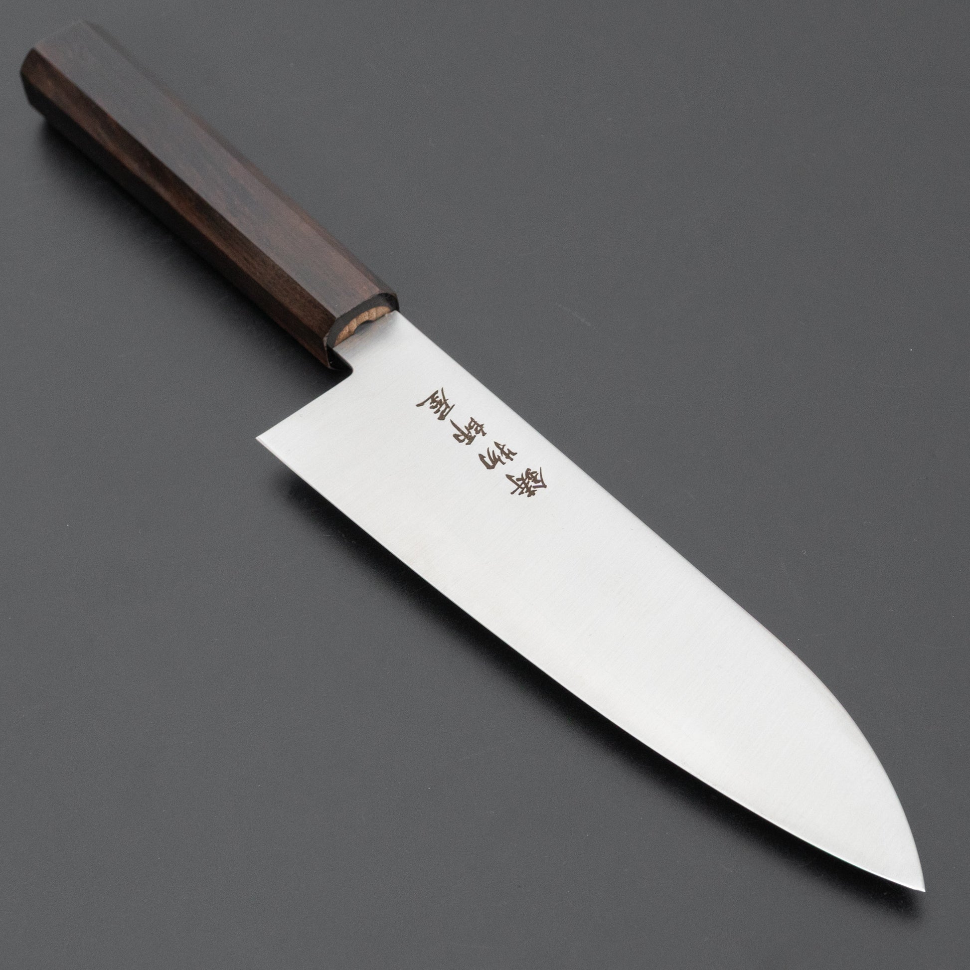 Hitohira Imojiya TH Stainless Santoku 180mm Ebony Handle (Wa)