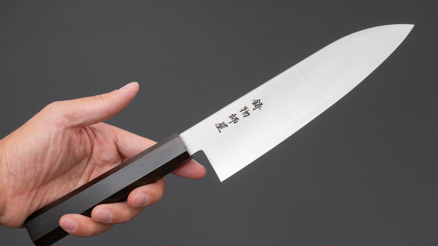Hitohira Imojiya TH Stainless Santoku 180mm Ebony Handle (Wa)