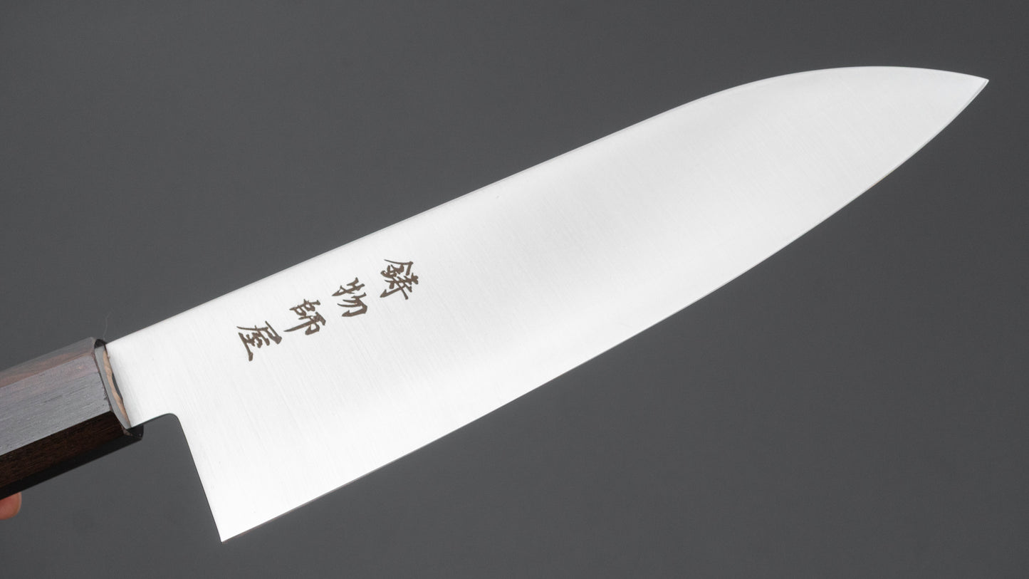 Hitohira Imojiya TH Stainless Santoku 180mm Ebony Handle (Wa)