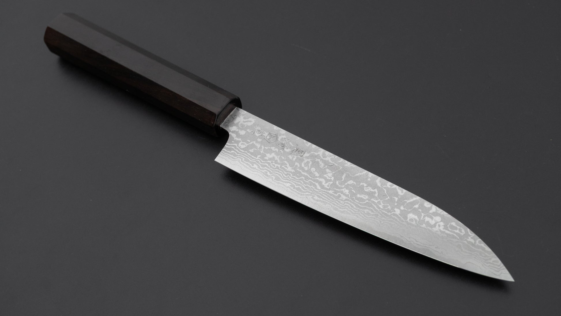 Makoto Kurosaki VG7 Damascus Petty 135mm Ebony Handle