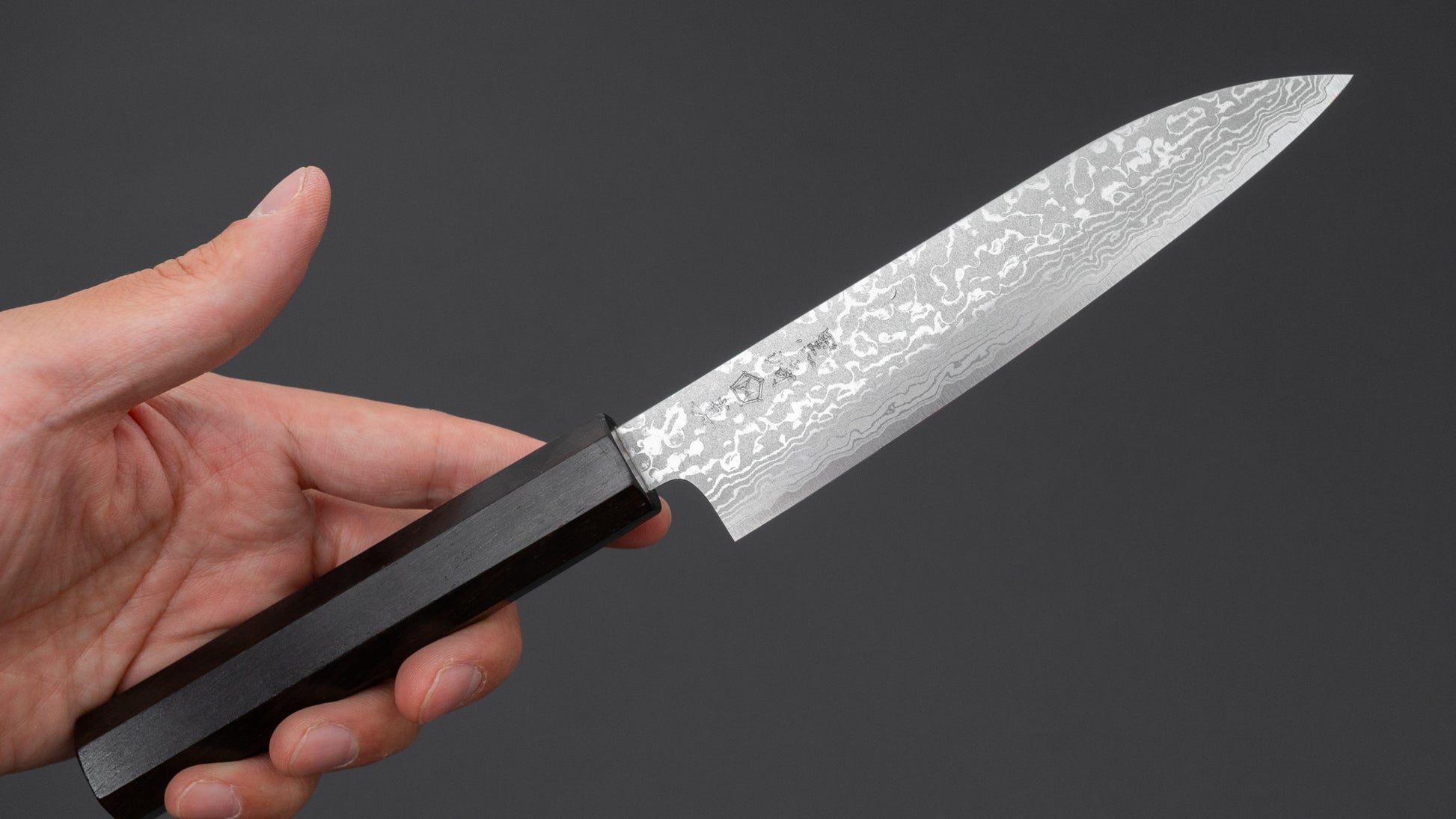 Makoto Kurosaki VG7 Damascus Petty 135mm Ebony Handle