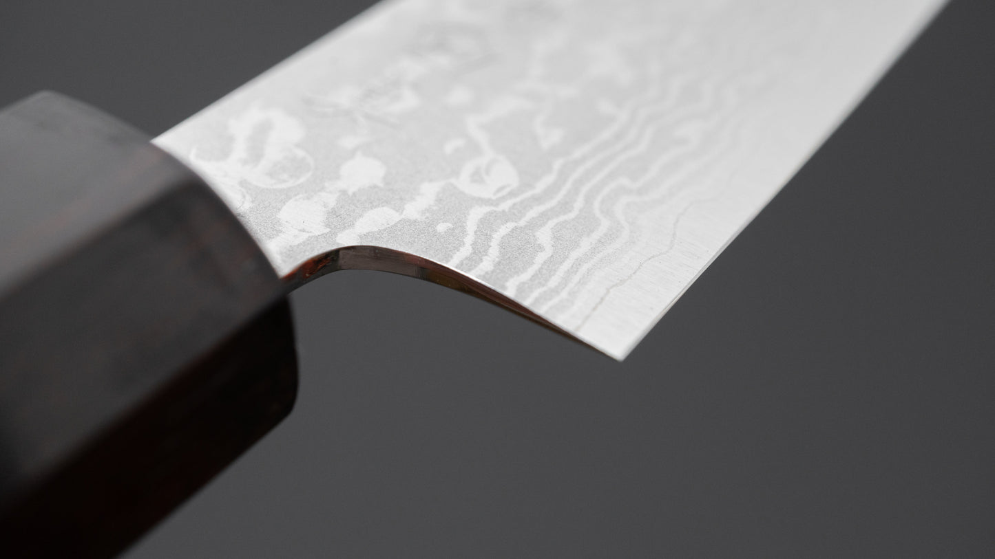 Makoto Kurosaki VG7 Damascus Petty 135mm Ebony Handle