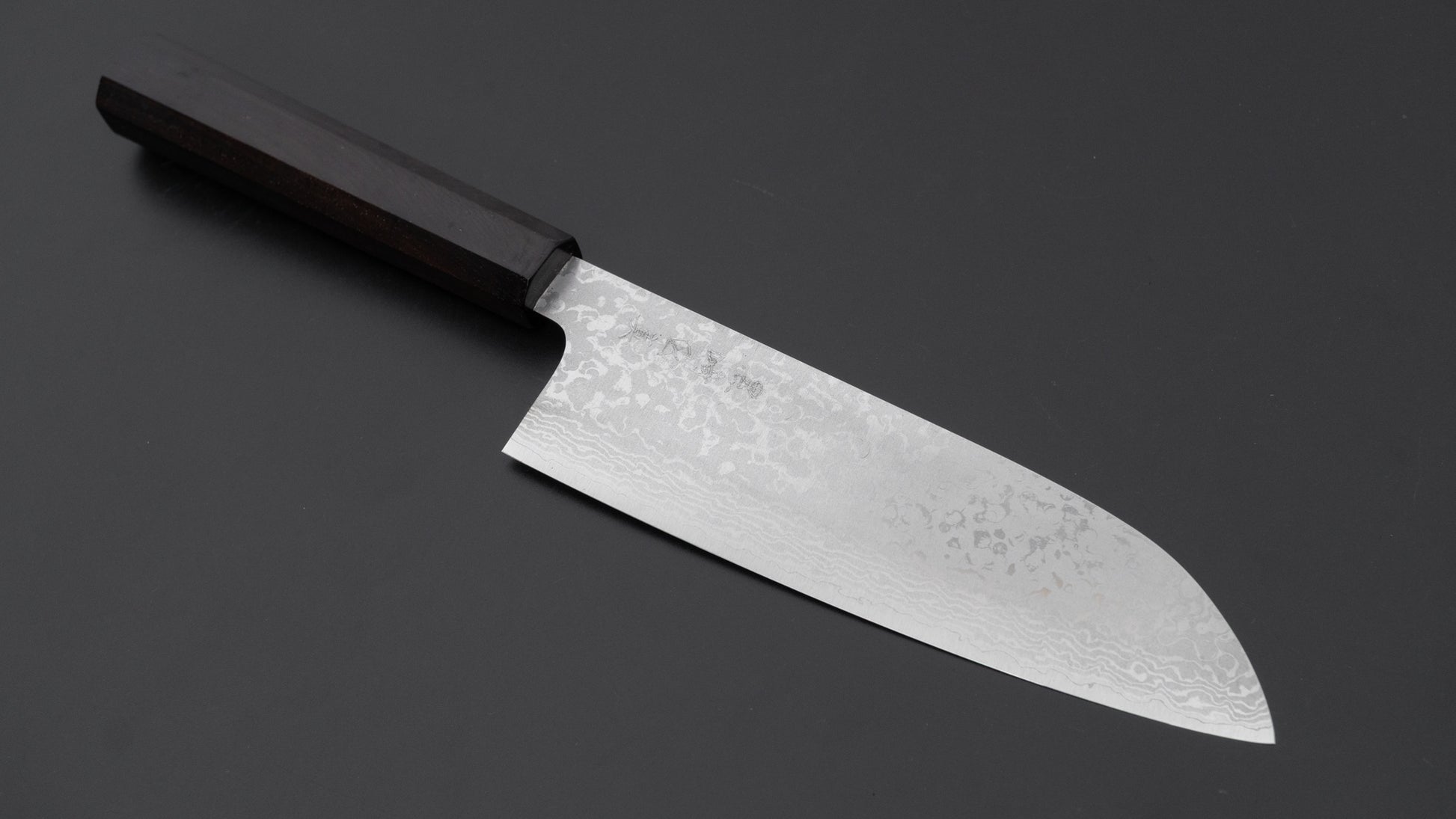 Makoto Kurosaki VG7 Damascus Santoku 165mm Ebony Handle