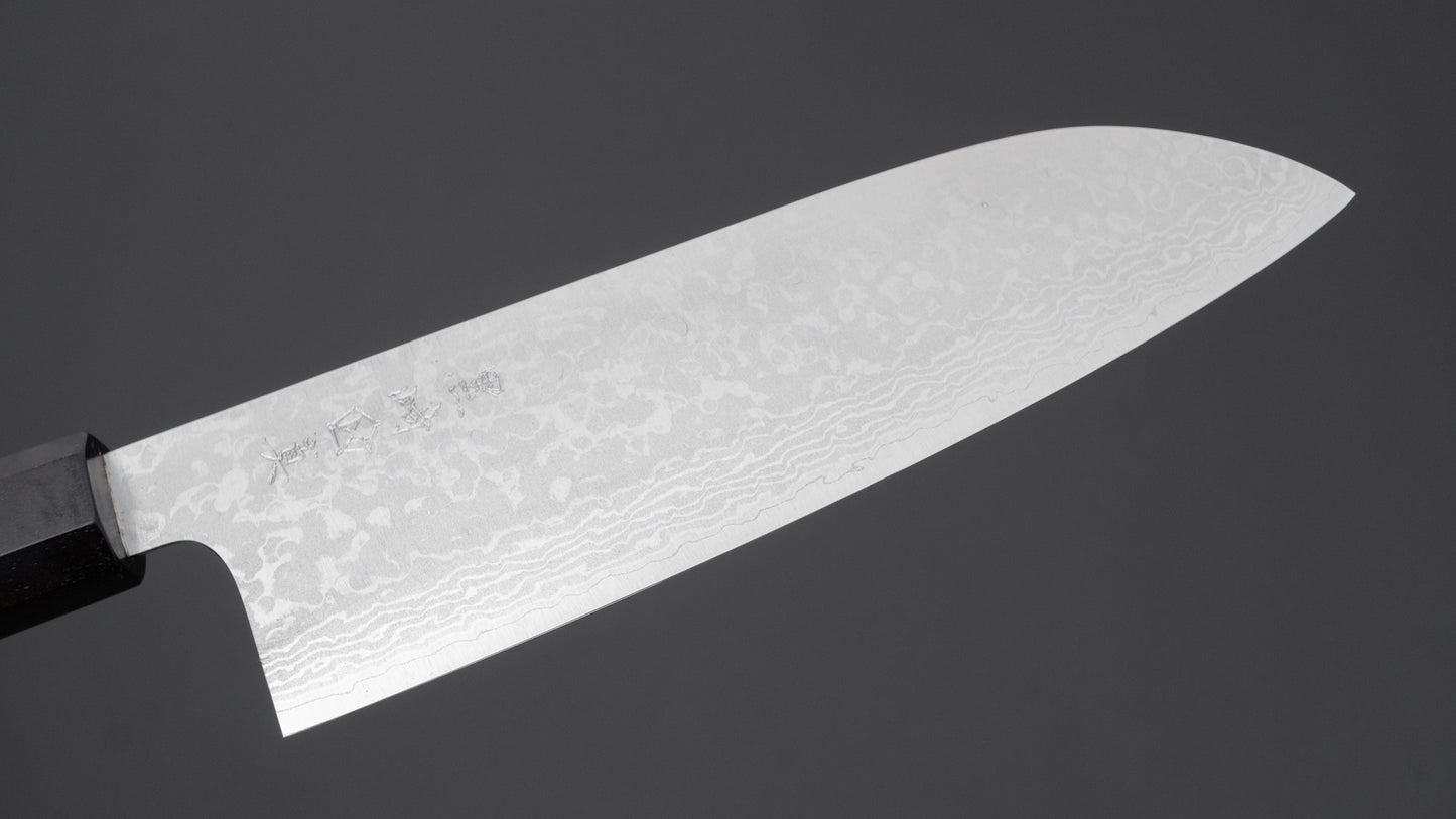 Makoto Kurosaki VG7 Damascus Santoku 165mm Ebony Handle