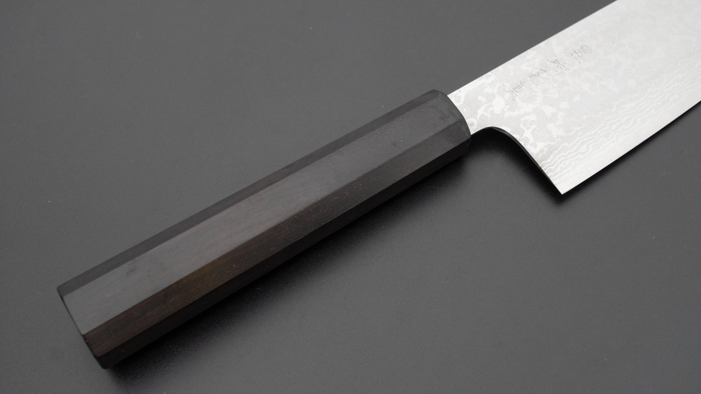 Makoto Kurosaki VG7 Damascus Santoku 165mm Ebony Handle