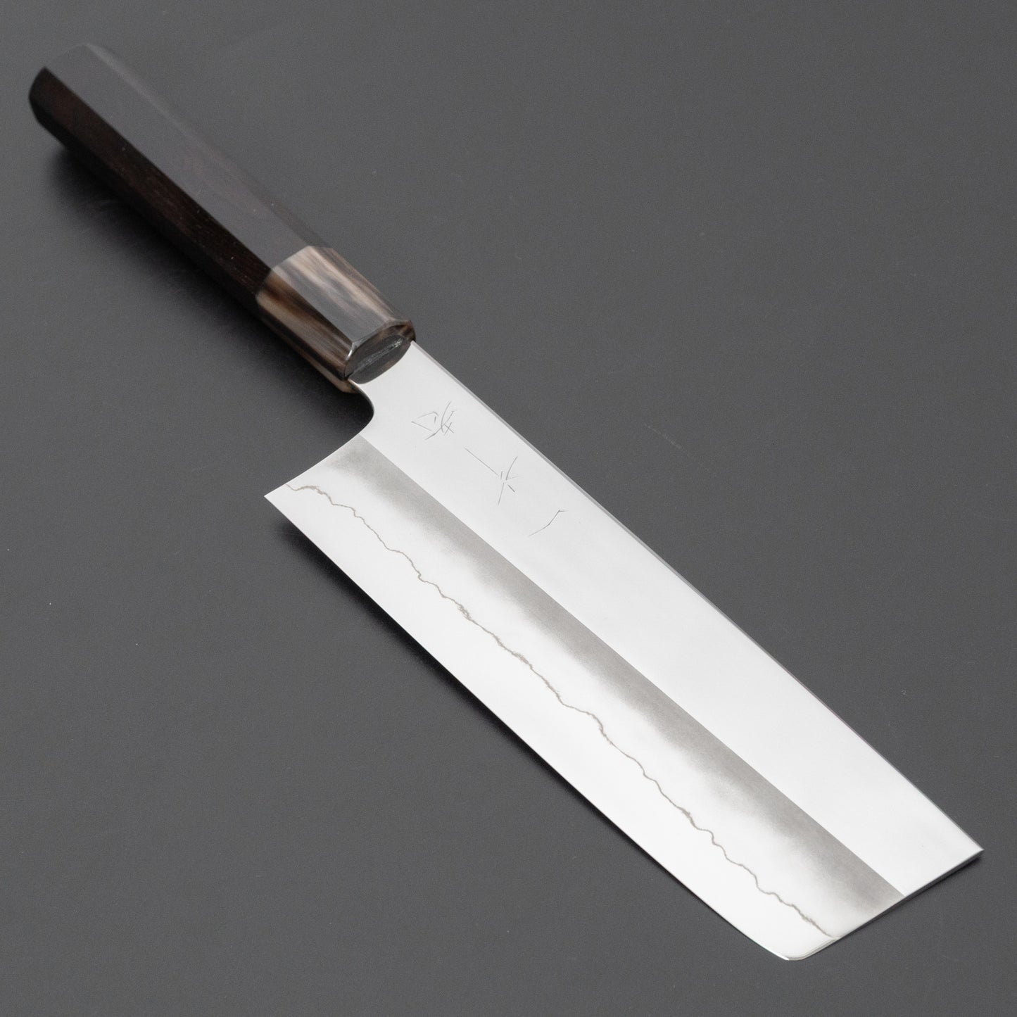 Hitohira Kikuchiyo Rou Silver #3 Mirror Polished Nakiri Ebony Handle