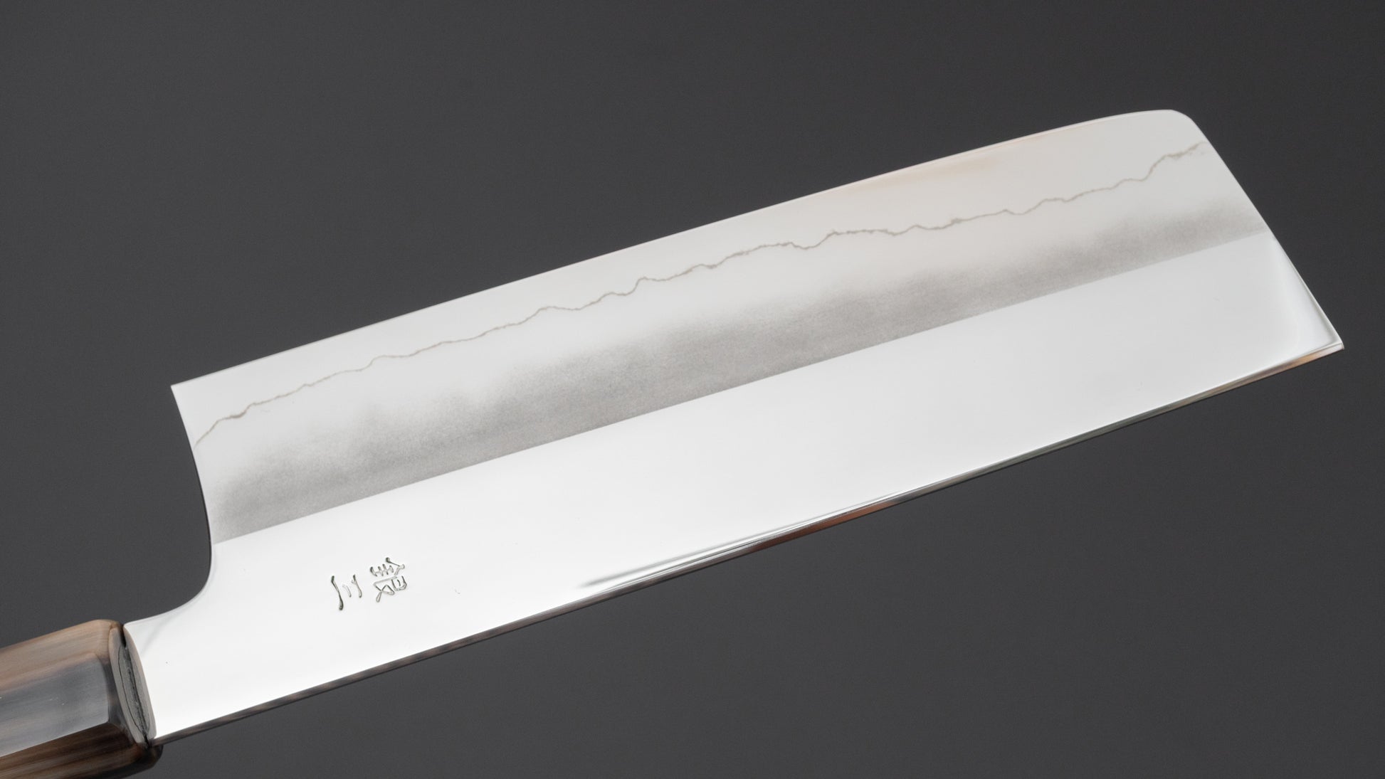 Hitohira Kikuchiyo Rou Silver #3 Mirror Polished Nakiri Ebony Handle