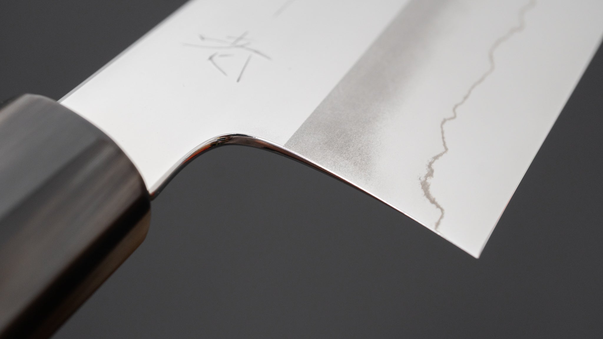 Hitohira Nakagawa Rou Silver #3 Mirror Polished Nakiri Ebony
