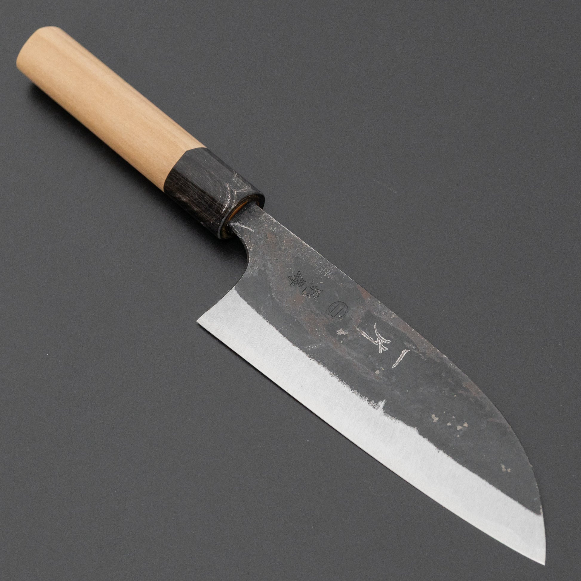 Hitohira Onihiro White #1 Santoku 135mm Ho Wood Handle (D-Shape)
