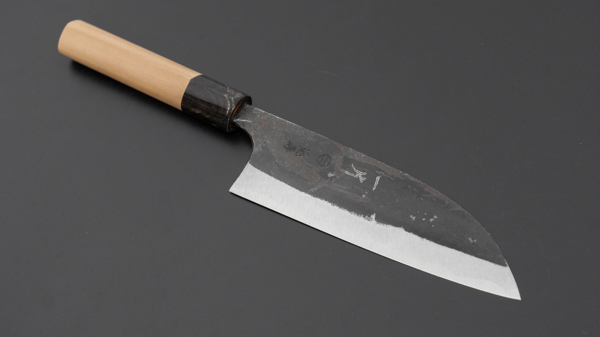 Hitohira Onihiro White #1 Santoku 135mm Ho Wood Handle (D-Shape)