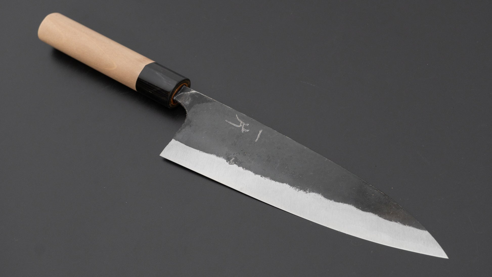 Hitohira Onihiro White #1 Gyuto 180mm Ho Wood Handle (D-Shape)