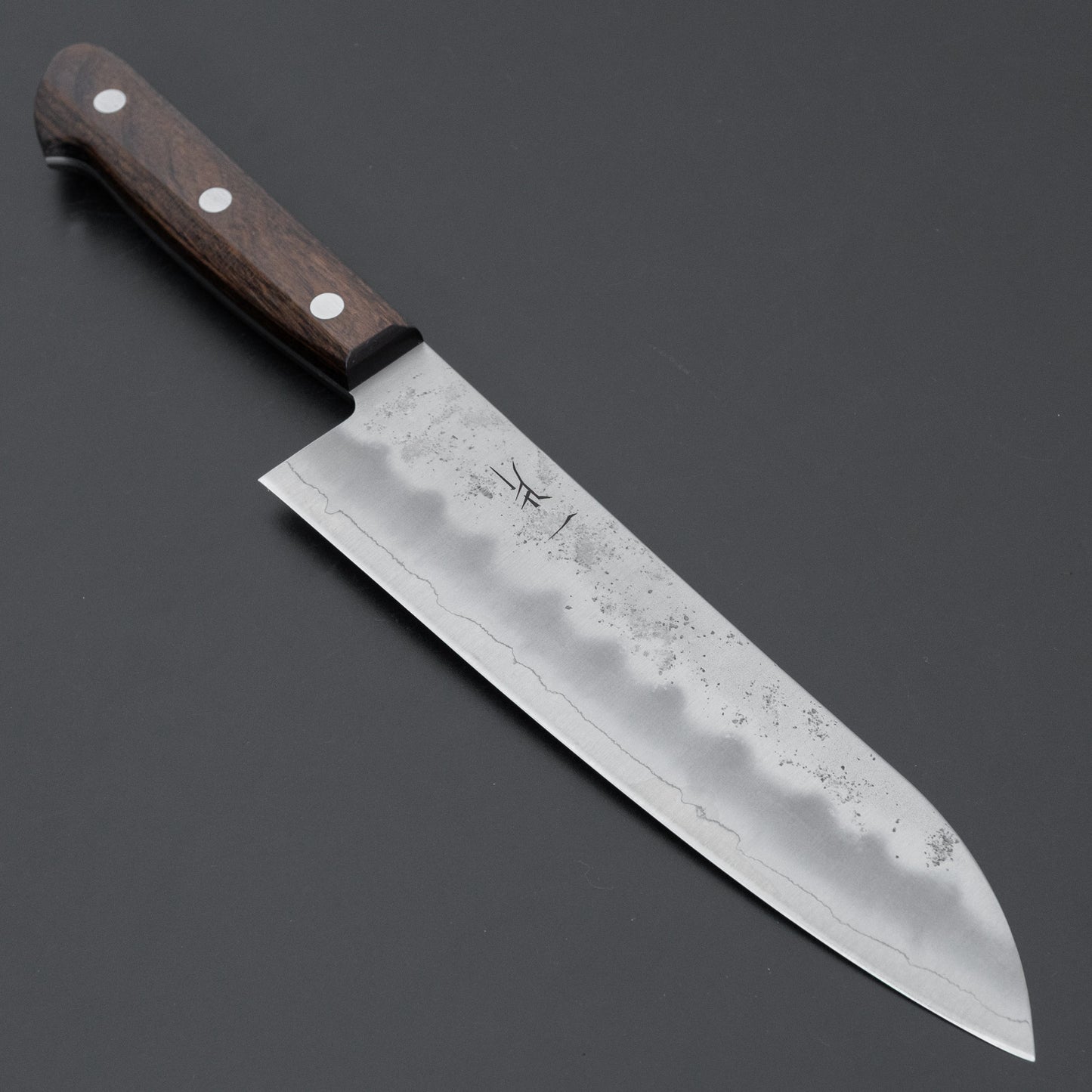 Hitohira Futana S3 Nashiji Santoku 165mm Brown Pakka Handle (No Bolster)