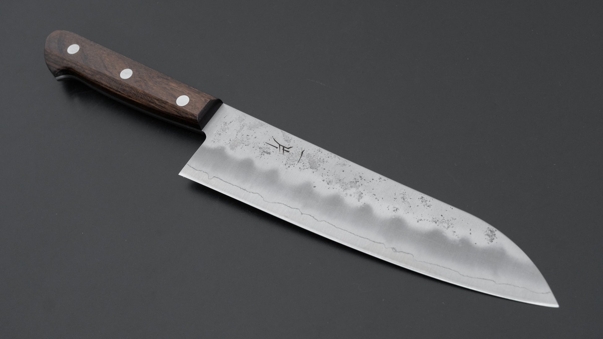 Hitohira Futana S3 Nashiji Santoku 165mm Brown Pakka Handle (No Bolster)