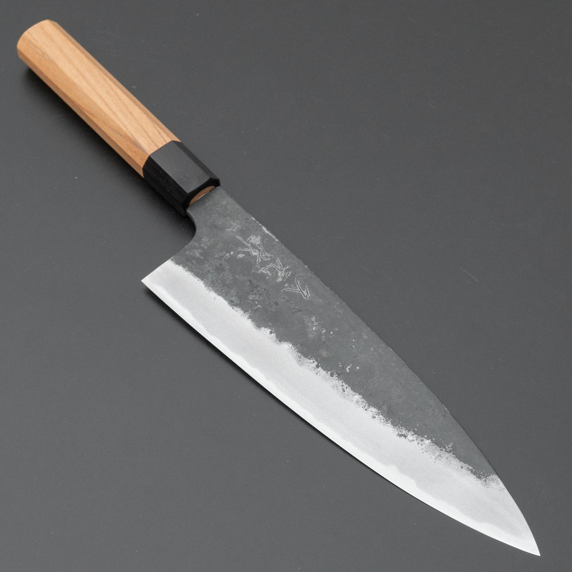 Morihei Hisamoto Kurouchi White #2 Extra Height Gyuto 210mm Keyaki Zelkova Handle - HITOHIRA