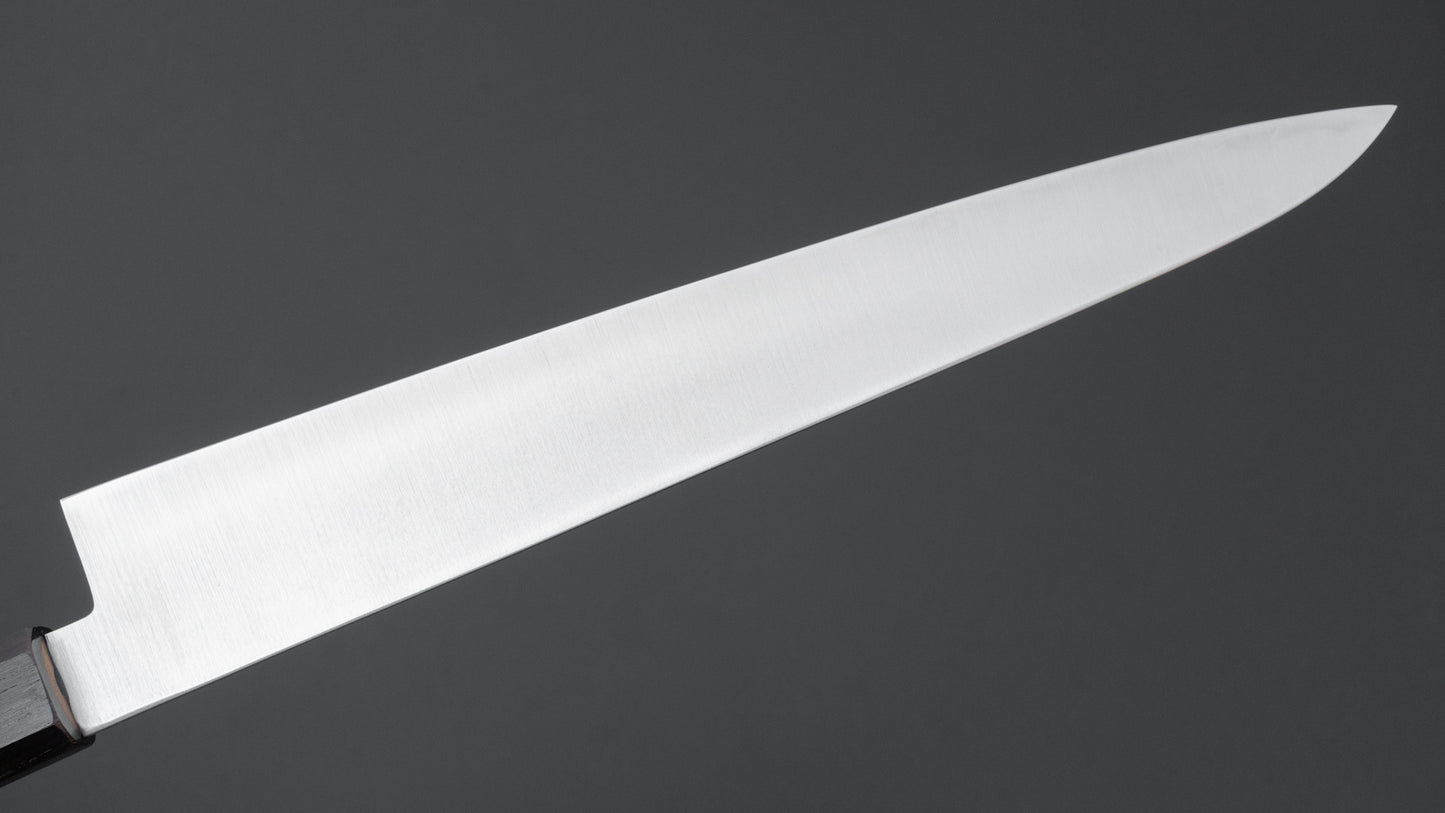 Hitohira Imojiya TH Stainless Sujihiki 240mm Ebony Handle (Wa)