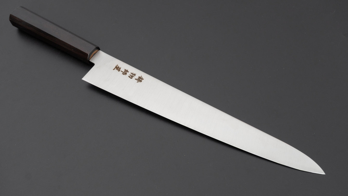 Hitohira Imojiya TH Stainless Sujihiki 270mm Ebony Handle (Wa)
