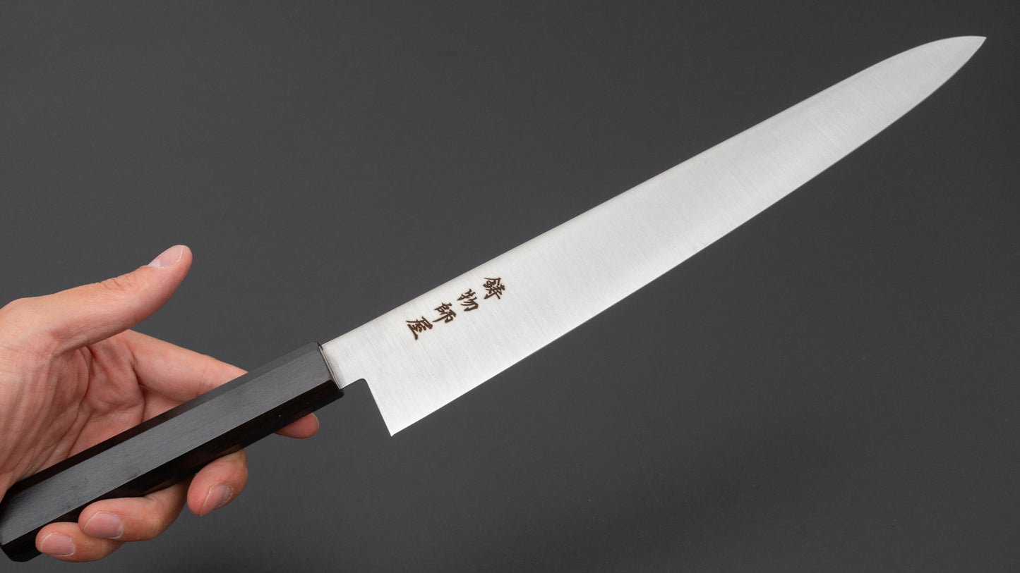 Hitohira Imojiya TH Stainless Sujihiki 270mm Ebony Handle (Wa)