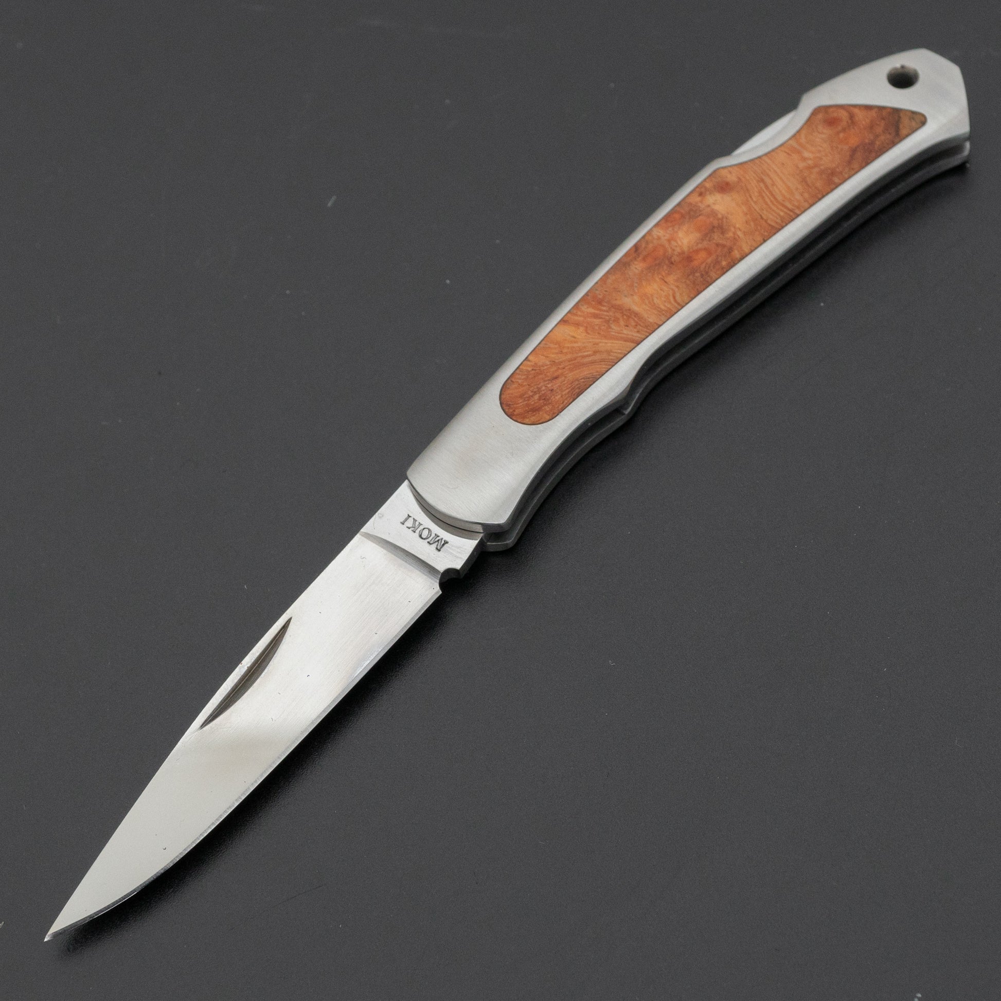 MOKI Kitsune Folding Knife Quince Handle - HITOHIRA