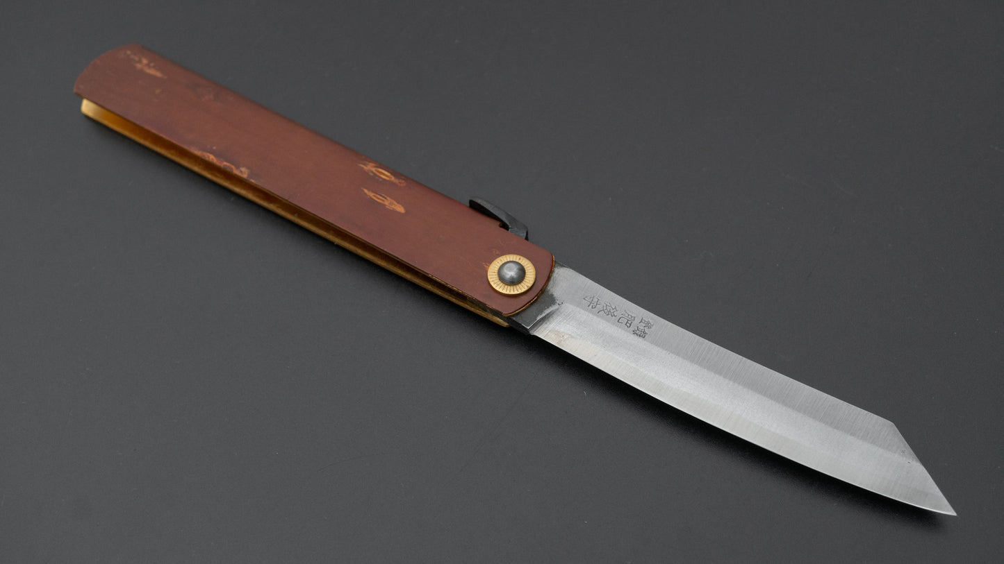 Higonokami Custom Folding Knife X Large Sakura Skin Handle (#10) - HITOHIRA
