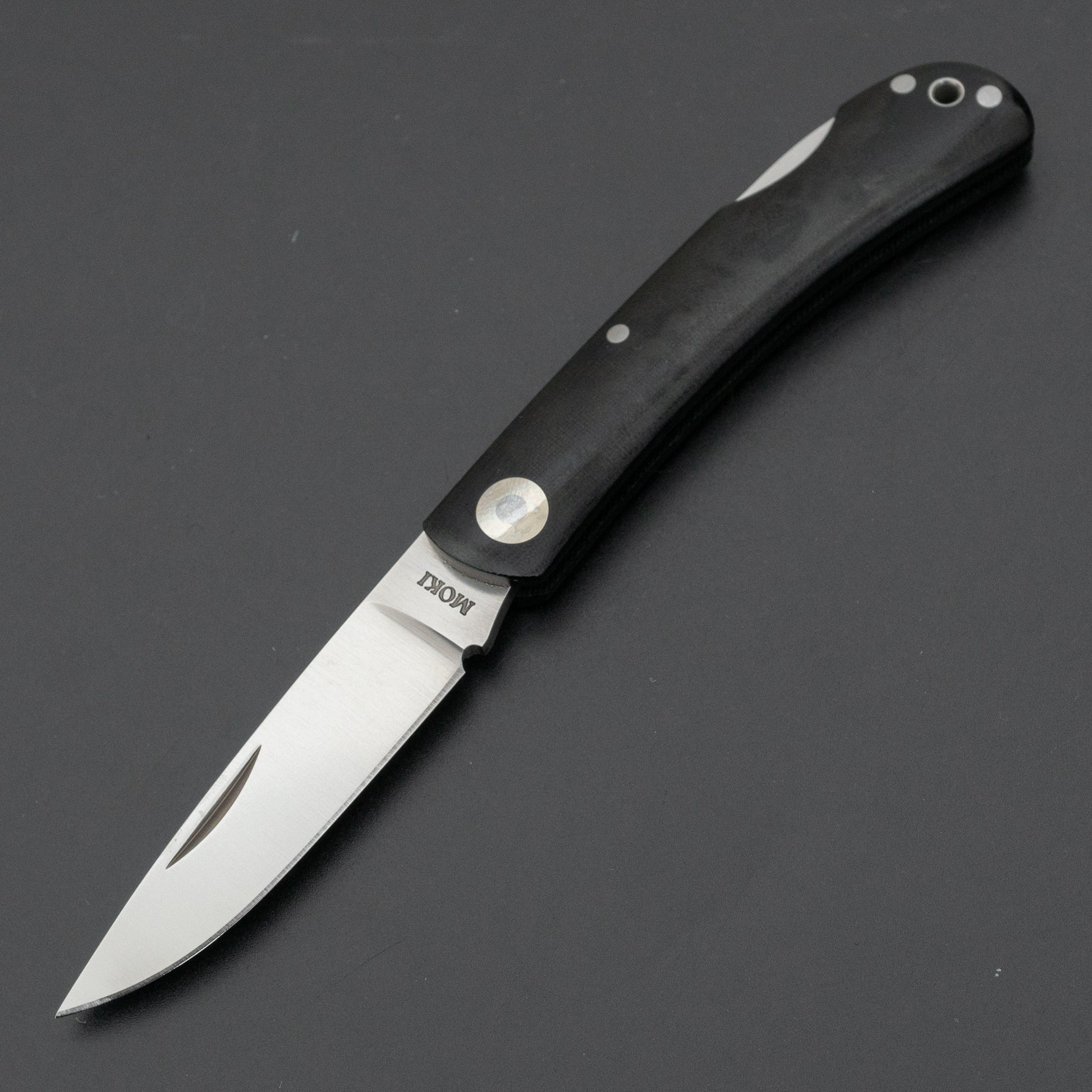 MOKI Shima Owl Folding Knife Linen Micarta Handle (Medium) - HITOHIRA