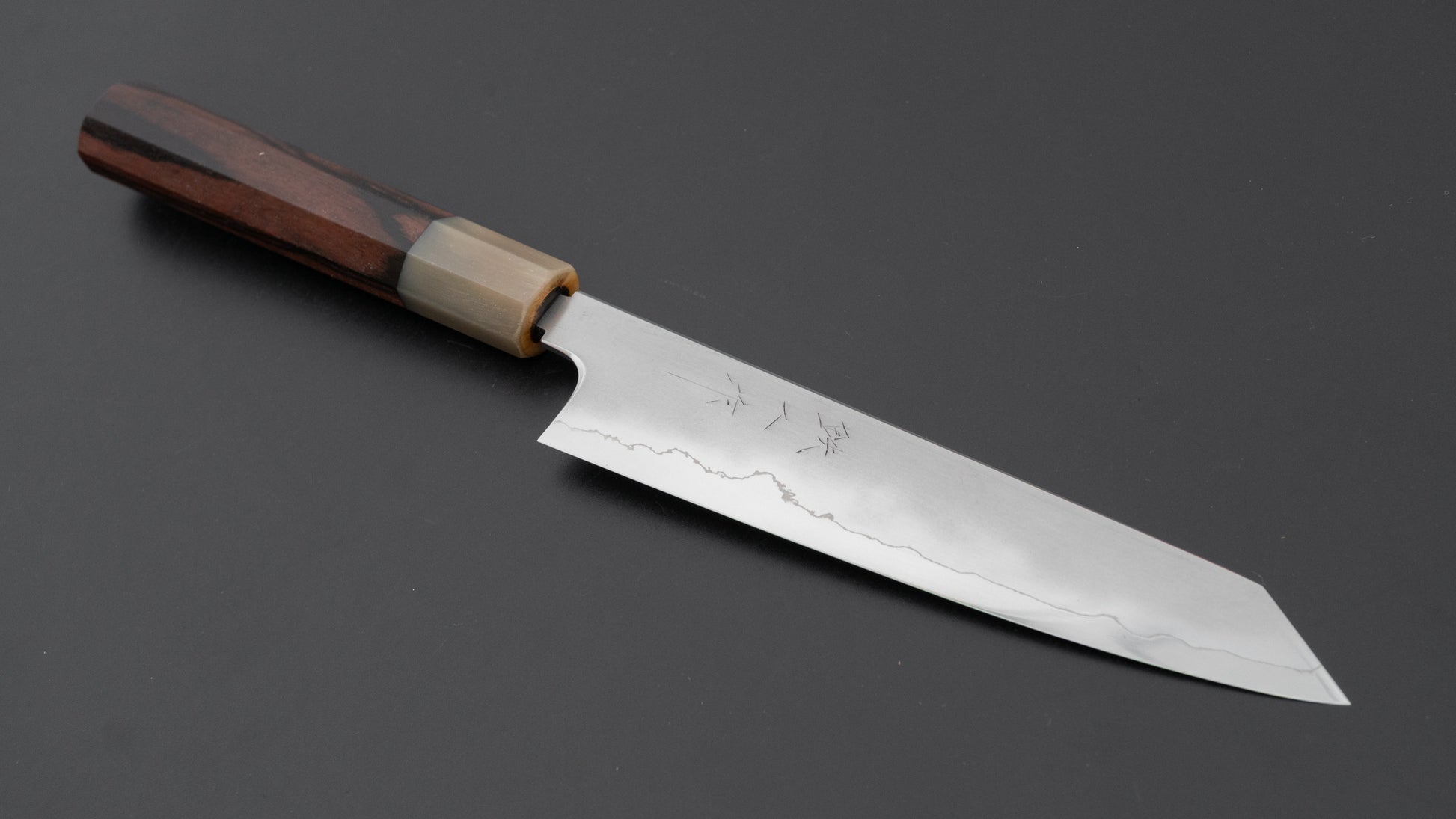 Tetsujin Silver #3 Kasumi Kiritsuke Petty 165mm Taihei Makassar Ebony Handle