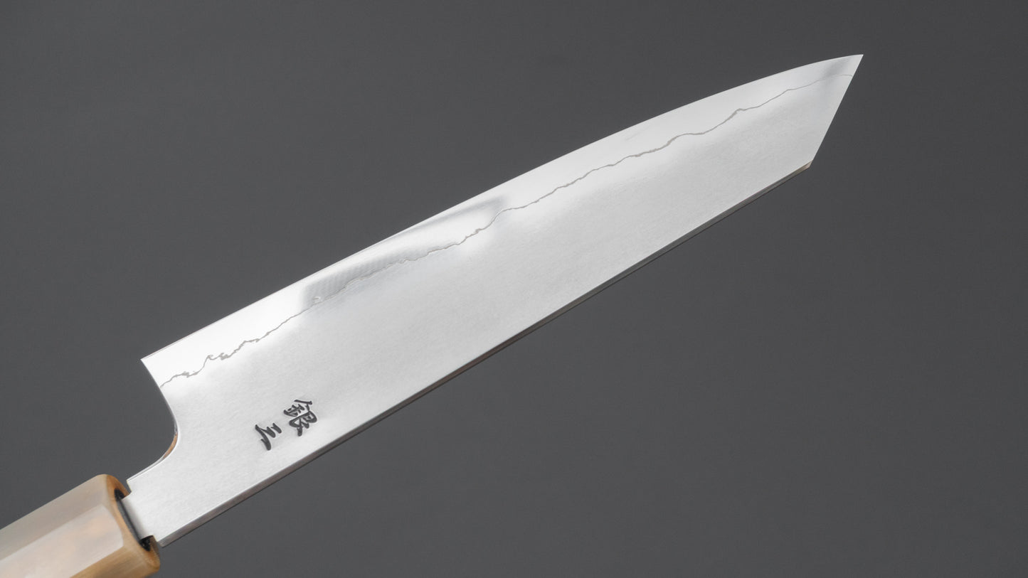 Tetsujin Silver #3 Kasumi Kiritsuke Petty 165mm Taihei Makassar Ebony Handle