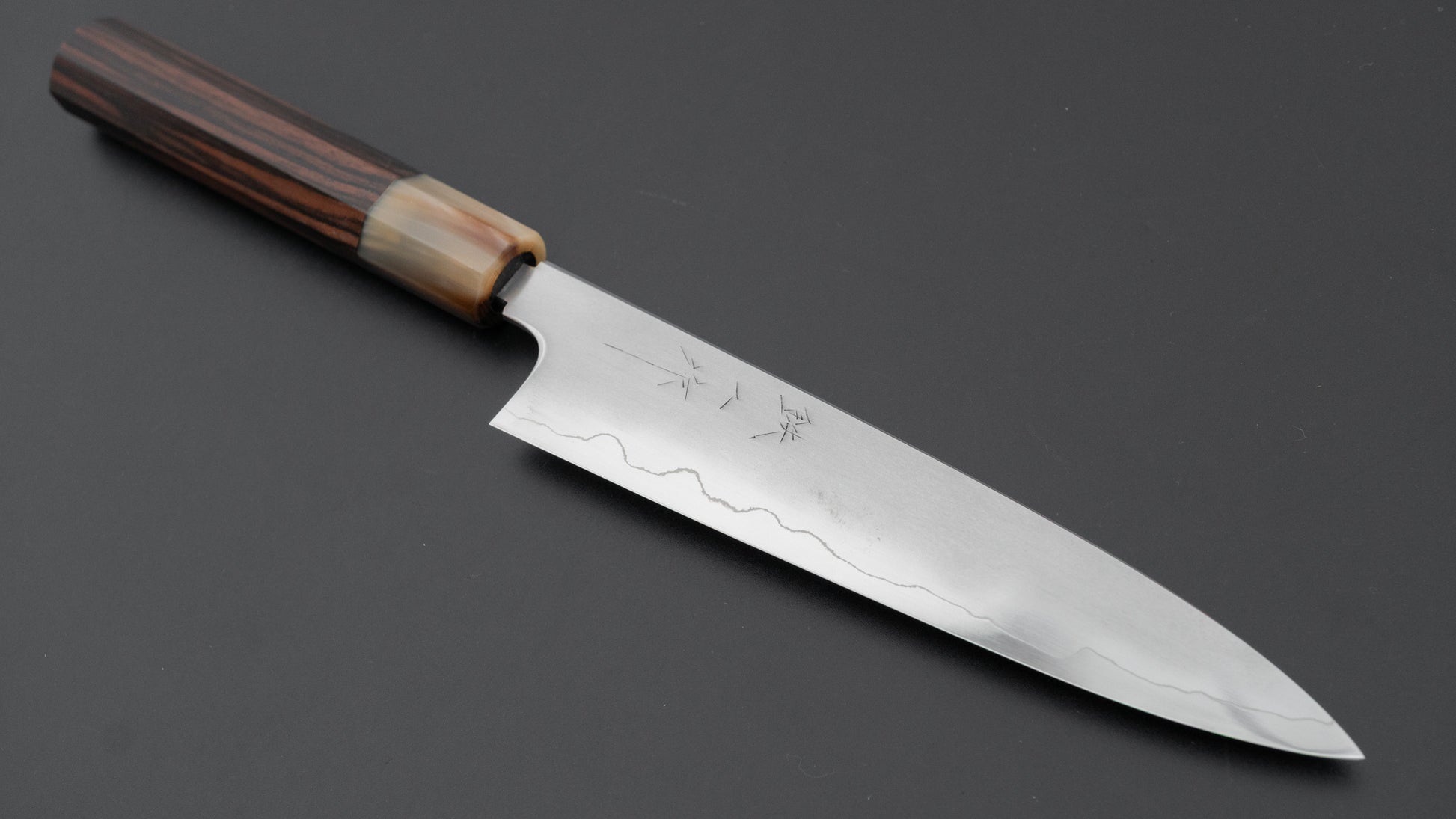 Tetsujin Silver #3 Kasumi Petty 165mm Taihei Makassar Ebony Handle