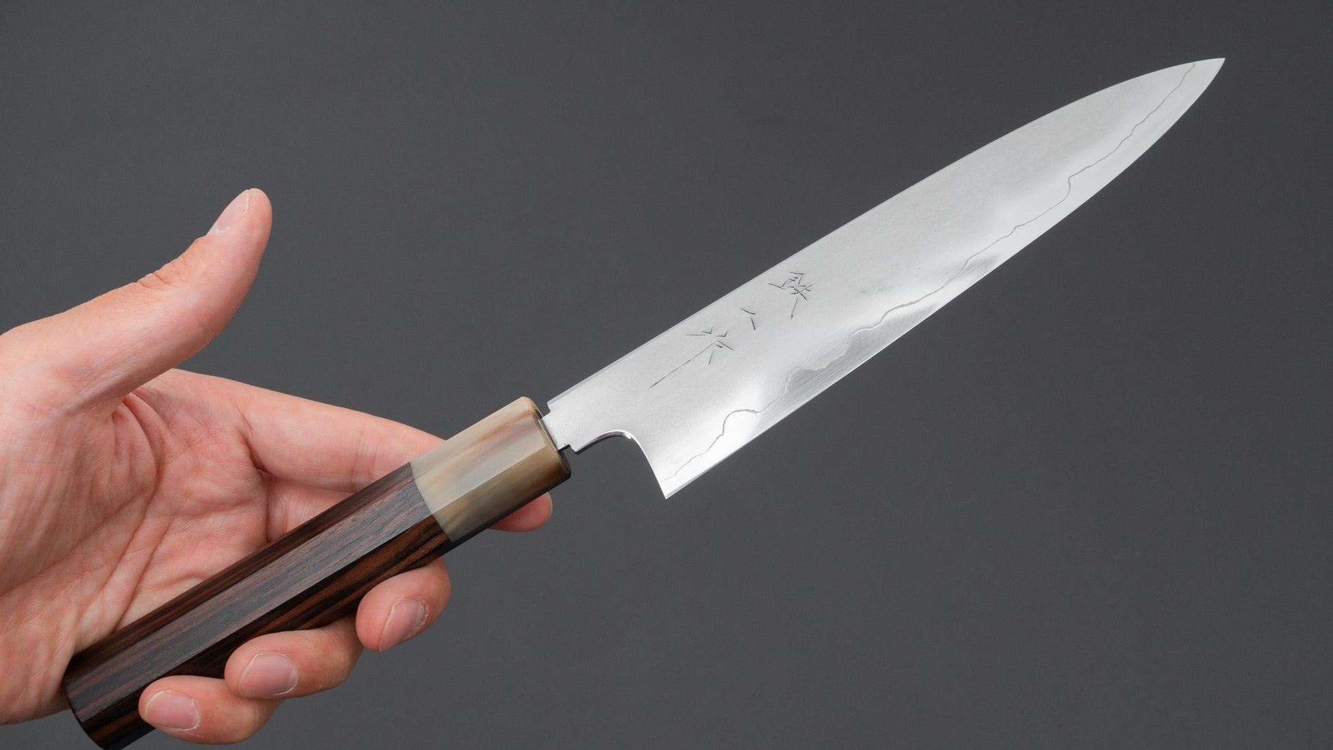 Tetsujin Silver #3 Kasumi Petty 165mm Taihei Makassar Ebony Handle