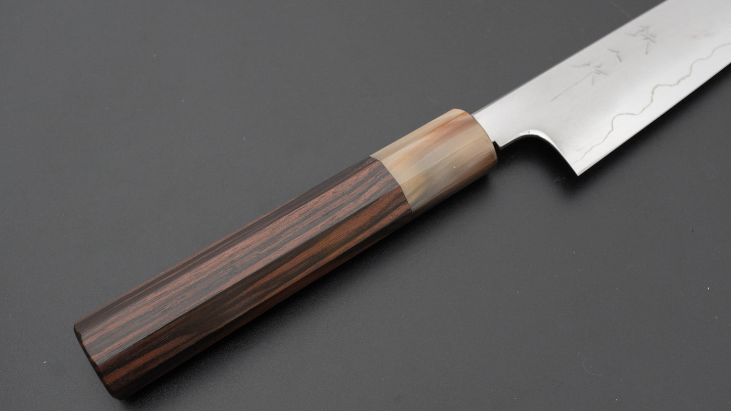 Tetsujin Silver #3 Kasumi Petty 165mm Taihei Makassar Ebony Handle