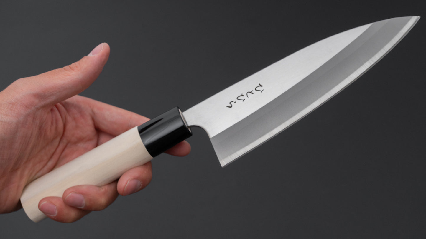 Hitohira Hiragana Deba 150mm Poplar Handle