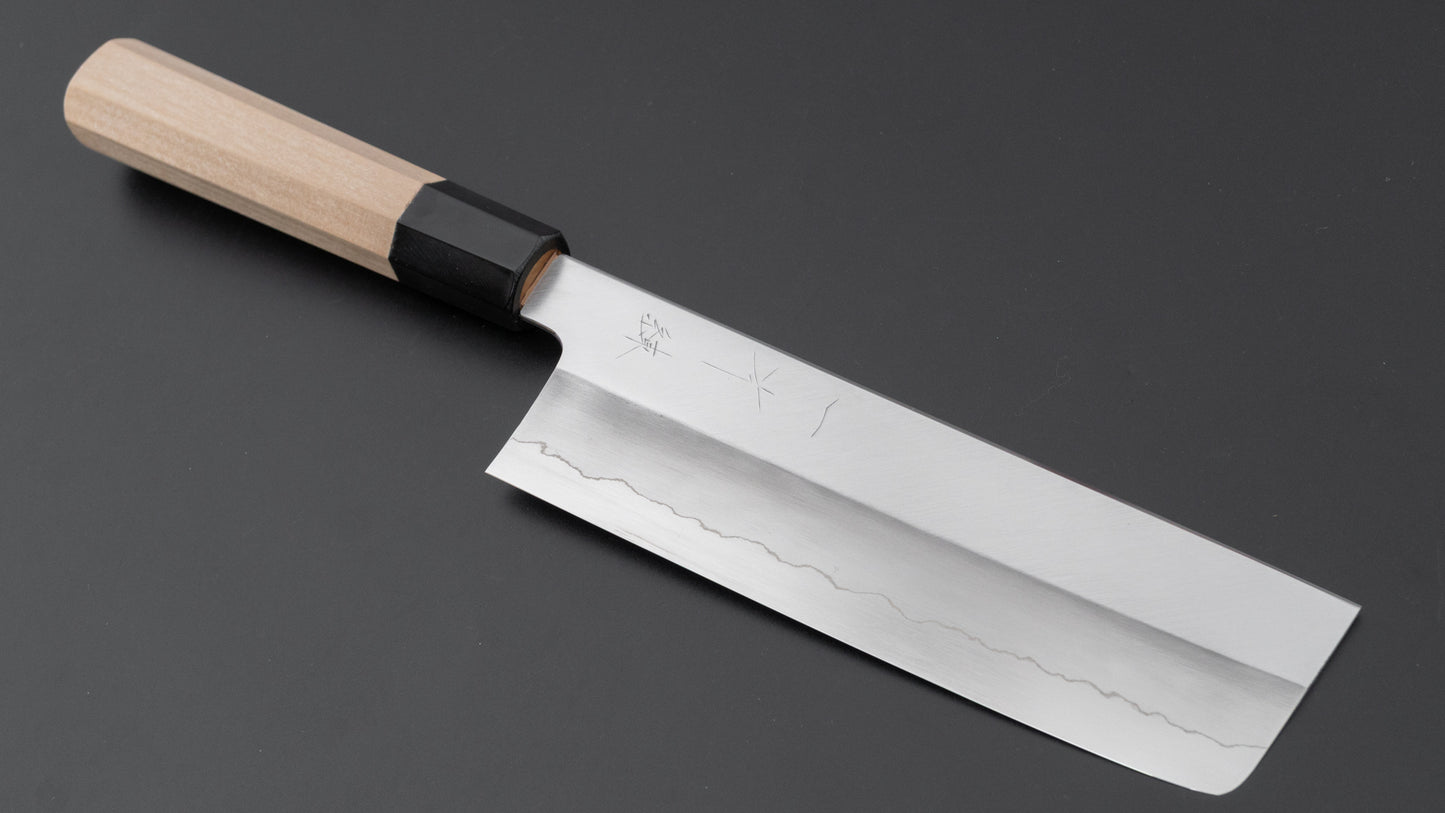 Hitohira Kikuchiyo Ren Silver #3 Nakiri 180mm Ho Wood Handle