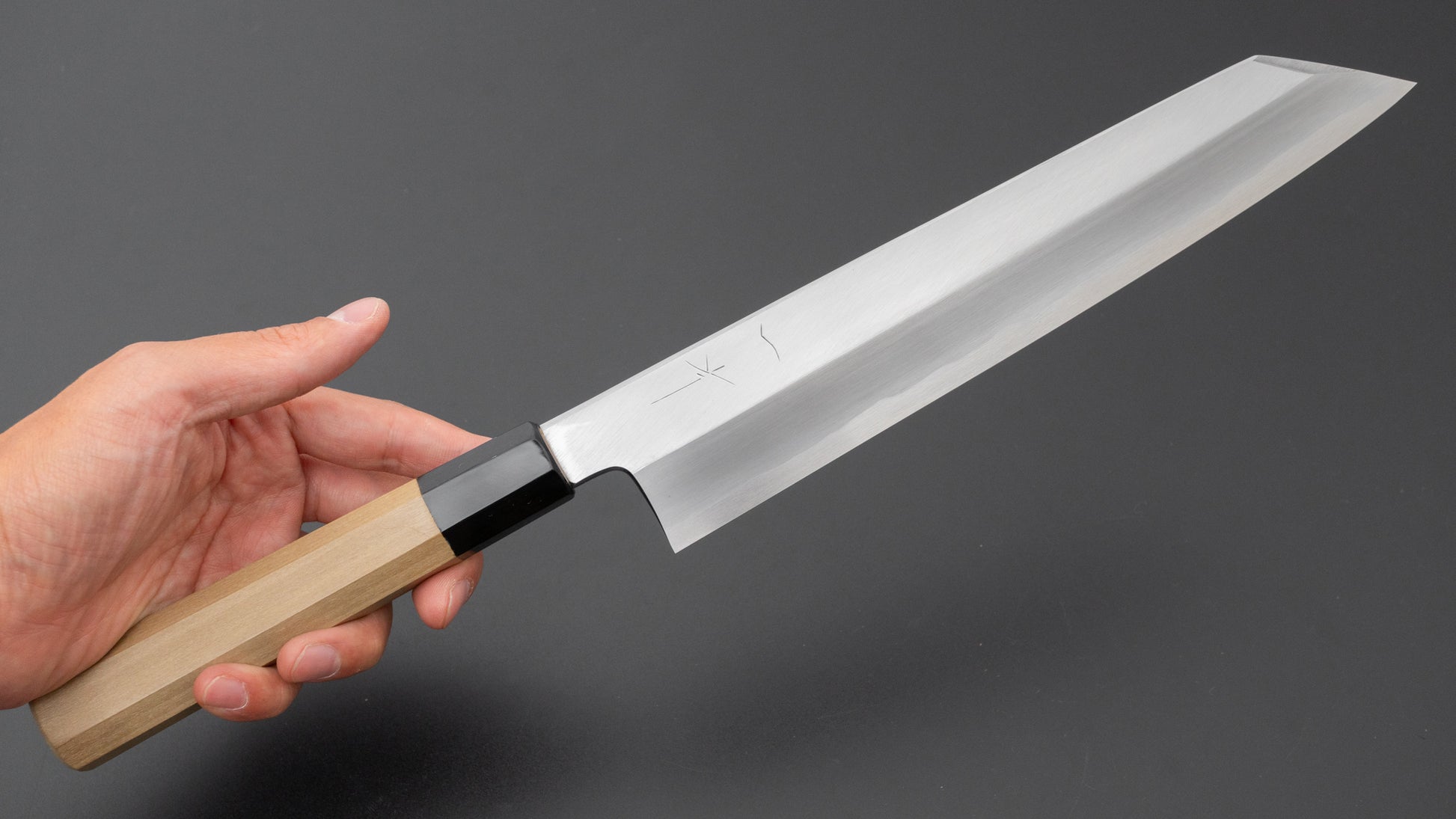 Hitohira Kikuchiyo Mosuke Blue #2 Kiritsuke 240mm Ho Wood Handle (Saya)