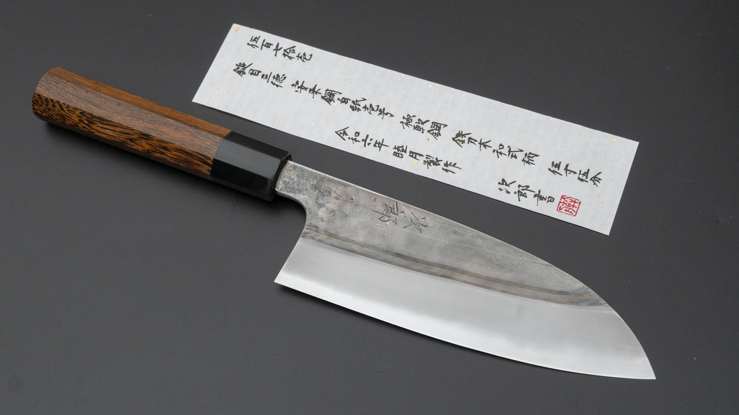 Jiro Tsuchime Wa Santoku 165mm Taihei Tagayasan Handle (#571) - HITOHIRA