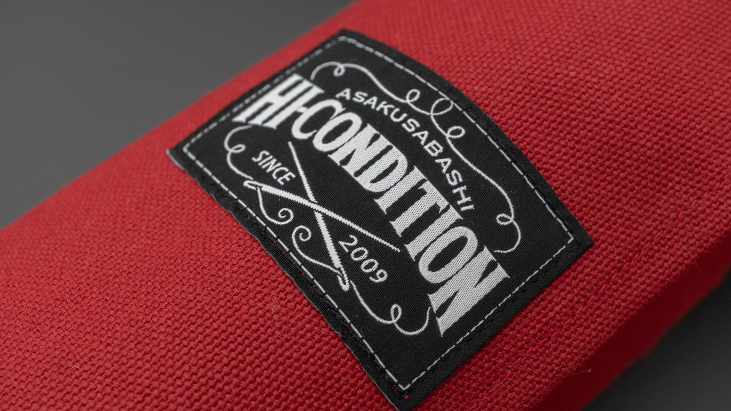 HI-CONDITION Hanpu Canvas 6 Pockets Knife Roll Deep Brick Red - HITOHIRA