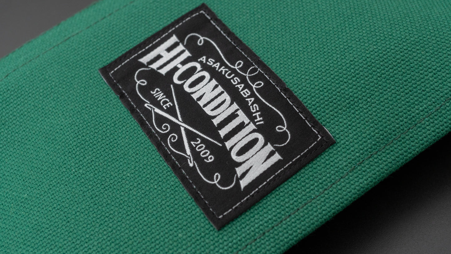 HI-CONDITION Hanpu Canvas 6 Pockets Knife Roll Mid Green - HITOHIRA