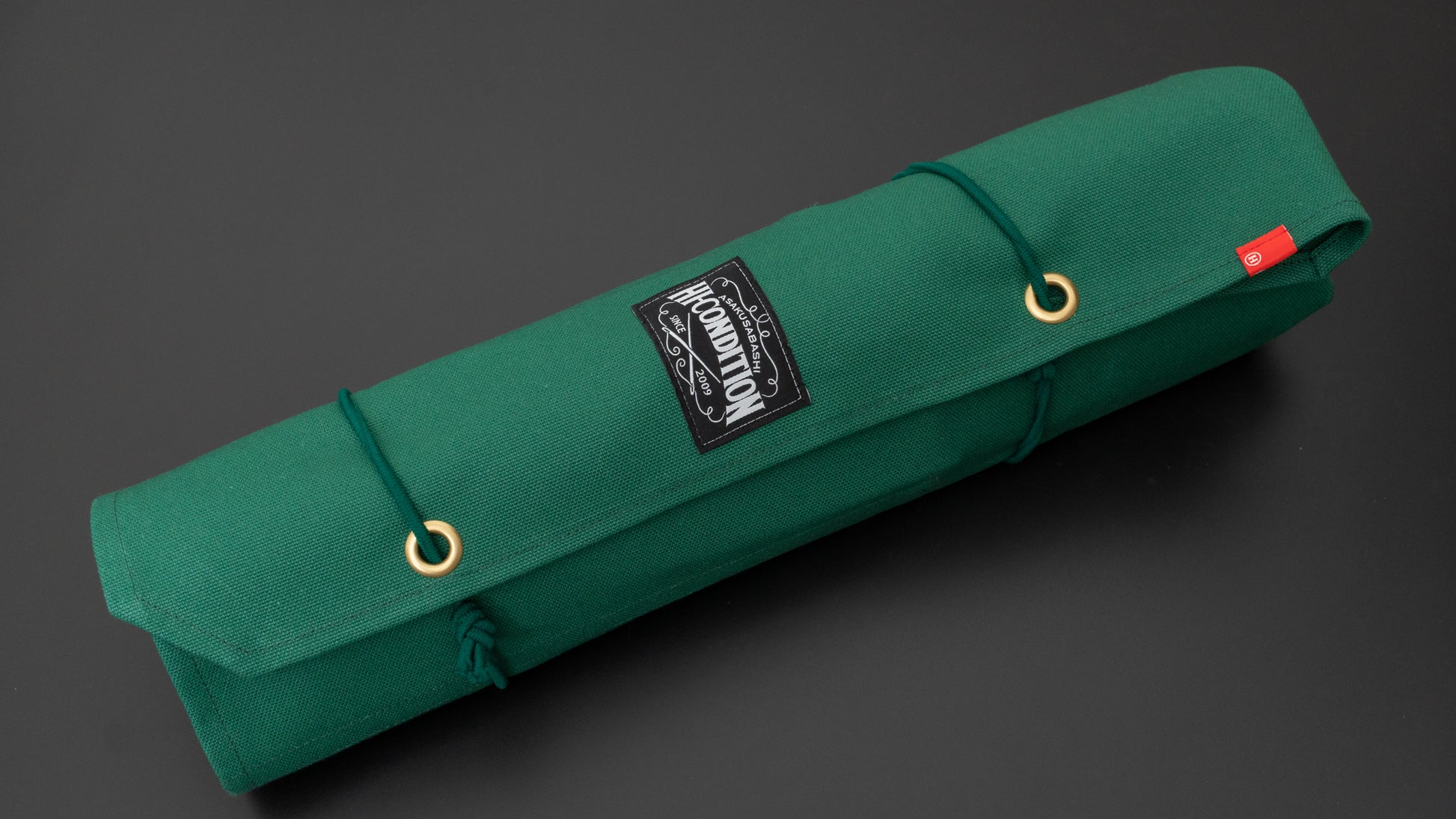 HI-CONDITION Hanpu Canvas 6 Pockets Knife Roll Mid Green - HITOHIRA