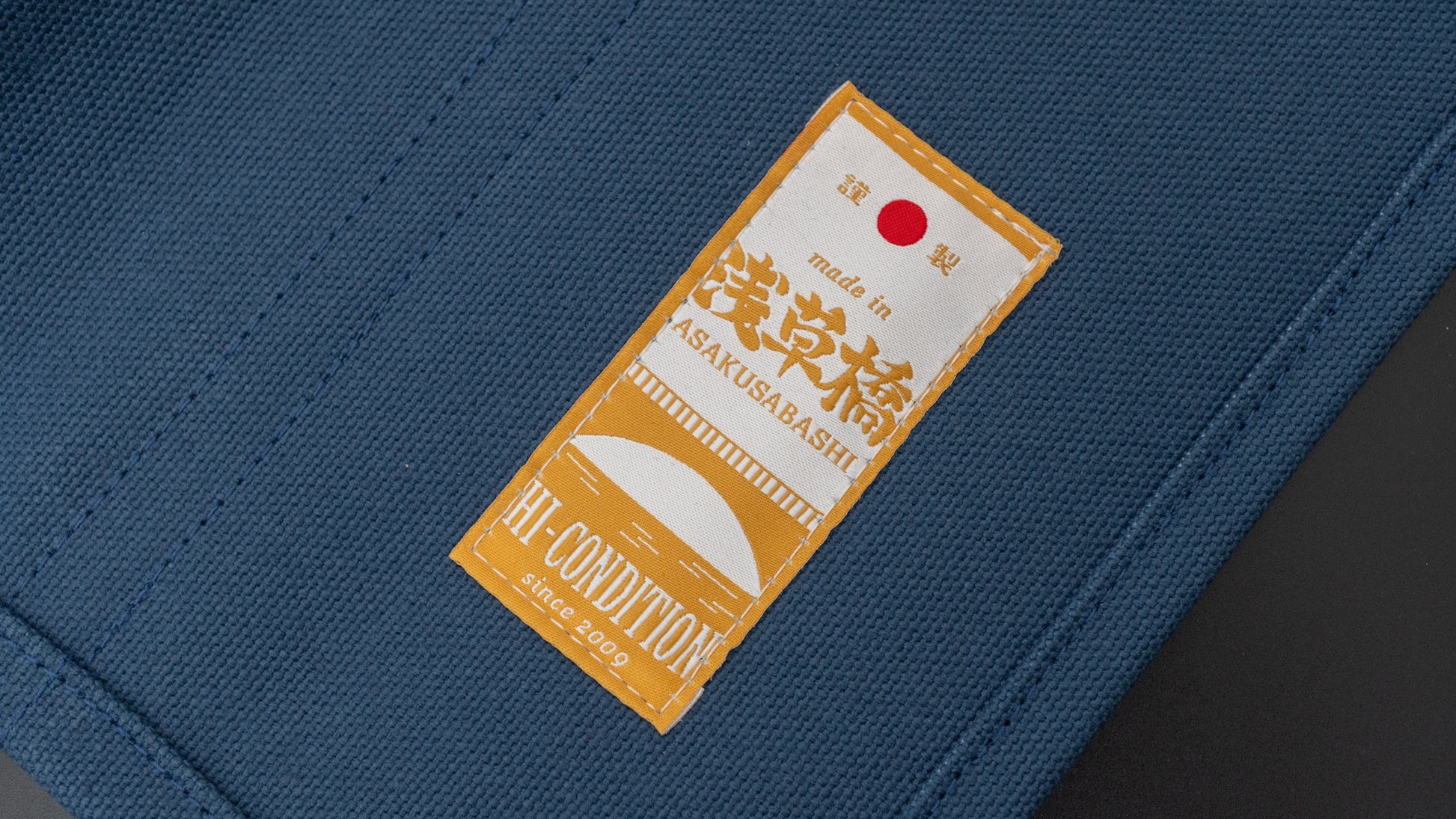 HI-CONDITION Hanpu Canvas 9 Pockets Knife Roll Indigo - HITOHIRA