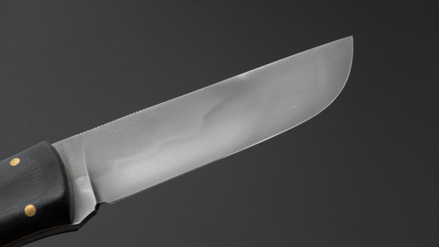 Seino Shikari Blue #2 Honyaki Fixed Blade Canvas Micarta Handle (#004)