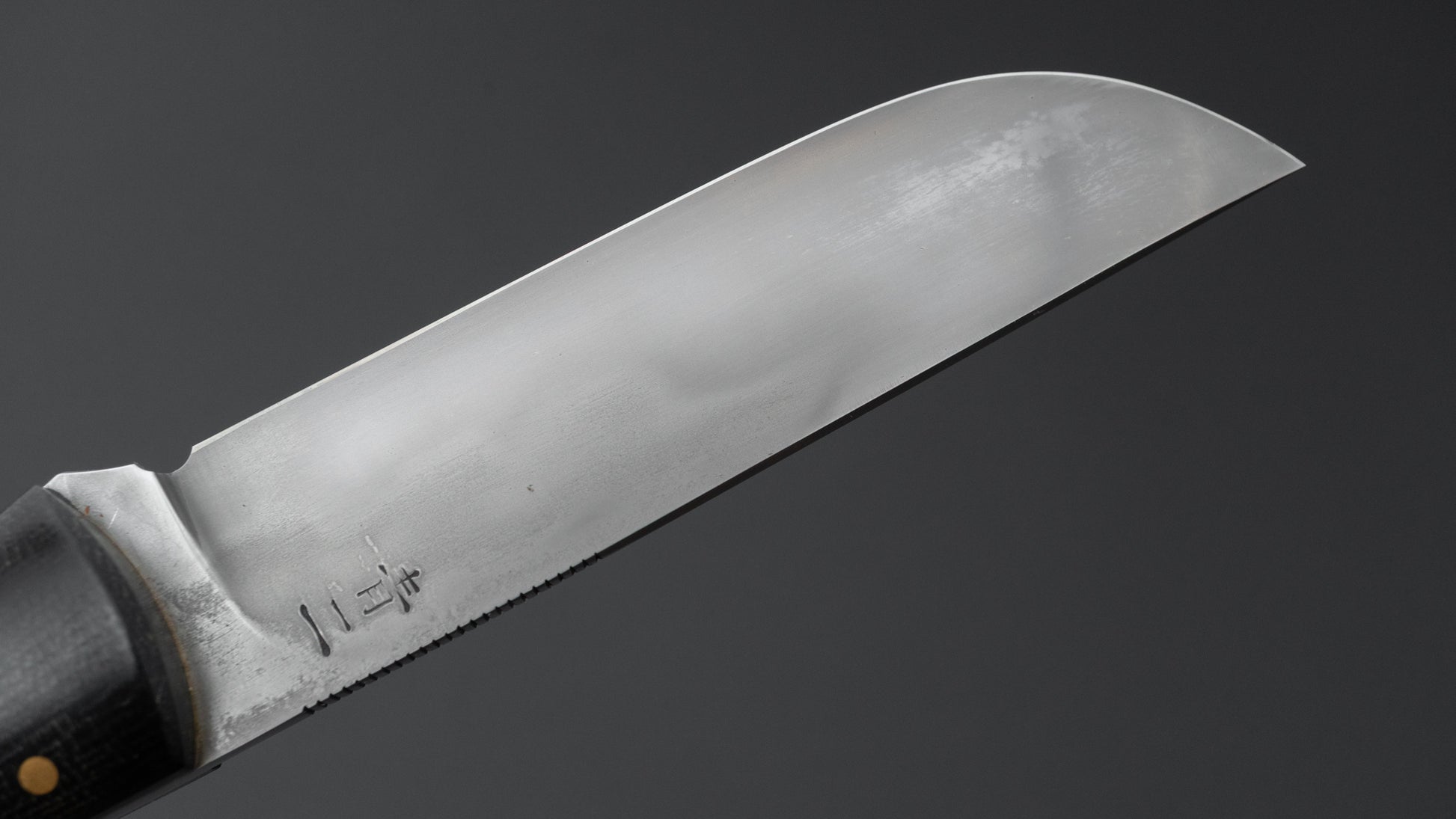 Seino Shikari Blue #2 Honyaki Fixed Blade Canvas Micarta Handle (#004)