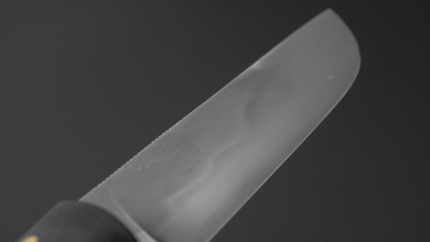 Seino Shikari Blue #2 Honyaki Fixed Blade Canvas Micarta Handle (#004)