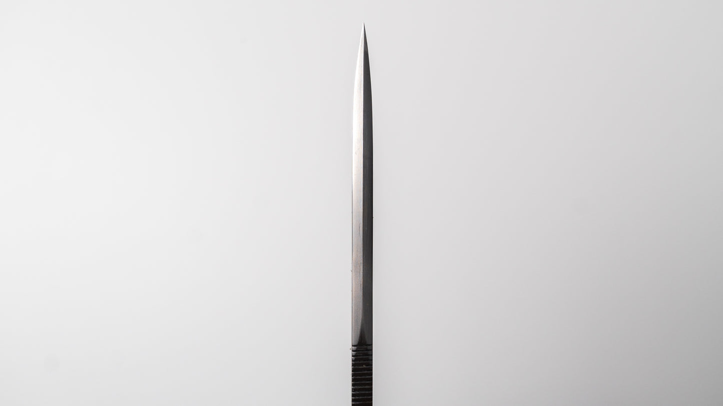 Seino Shikari Blue #2 Honyaki Fixed Blade Canvas Micarta Handle (#004)