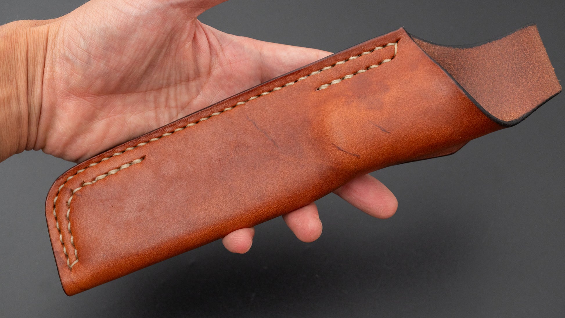 Seino Shikari Blue #2 Honyaki Fixed Blade Canvas Micarta Handle (#004)