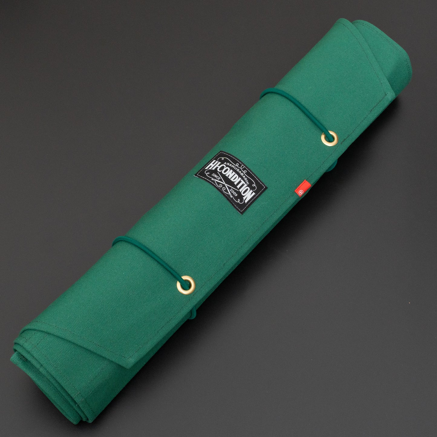 HI-CONDITION Hanpu Canvas 9 Pockets Knife Roll Mid Green - HITOHIRA