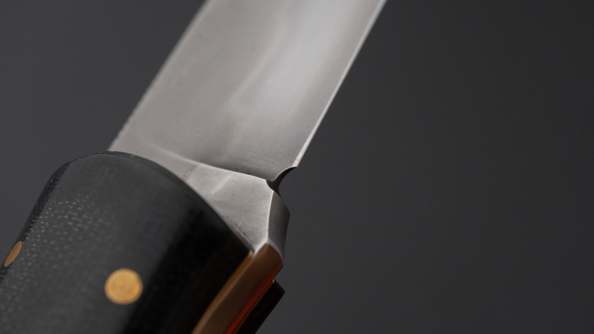 Seino Shikari Blue #2 Honyaki Fixed Blade Canvas Micarta Handle (#004)