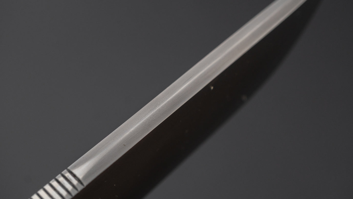 Seino Shikari Blue #2 Honyaki Fixed Blade Canvas Micarta Handle (#004)