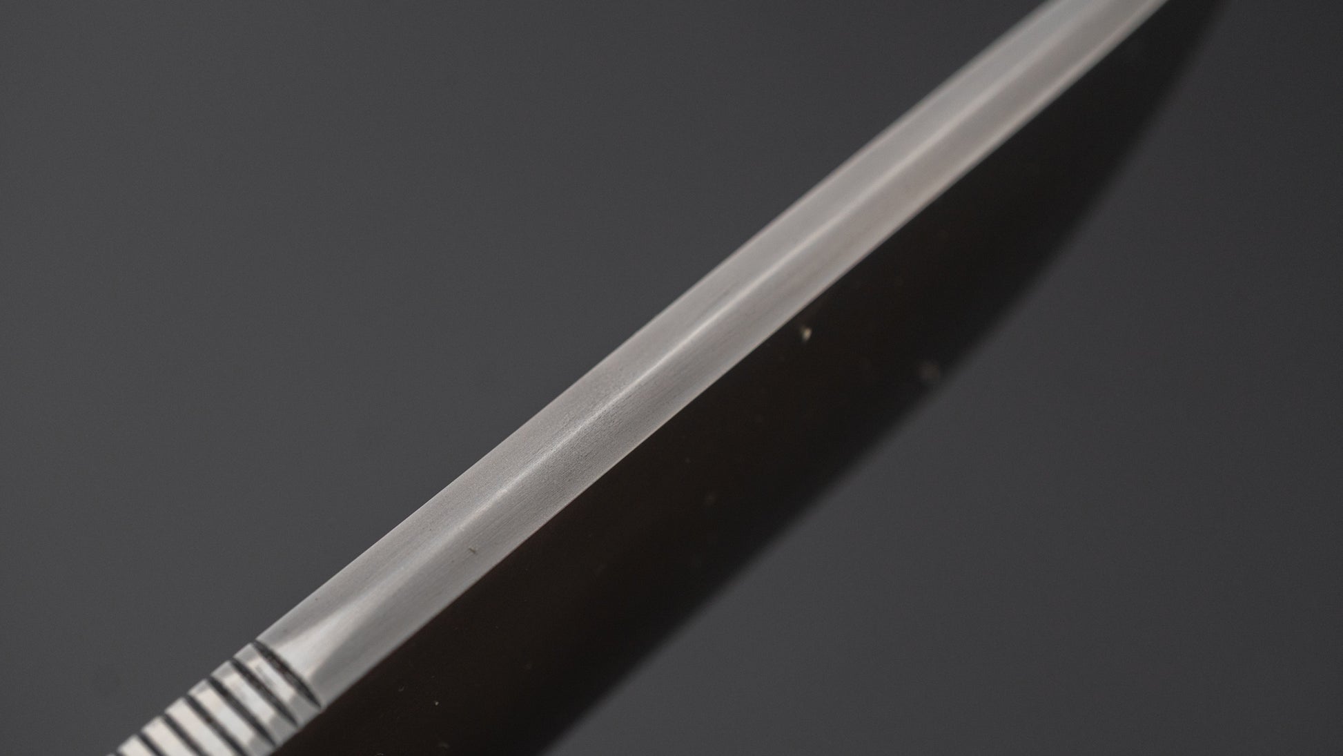 Seino Shikari Blue #2 Honyaki Fixed Blade Canvas Micarta Handle (#004)