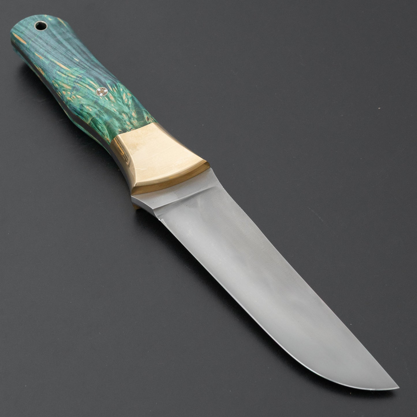 Seino Nagisa Blue #2 Honyaki Fixed Blade Stabilized Wood Handle (#005)