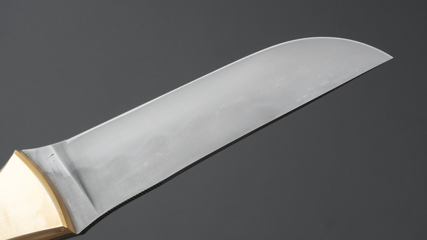 Seino Nagisa Blue #2 Honyaki Fixed Blade Stabilized Wood Handle (#005)