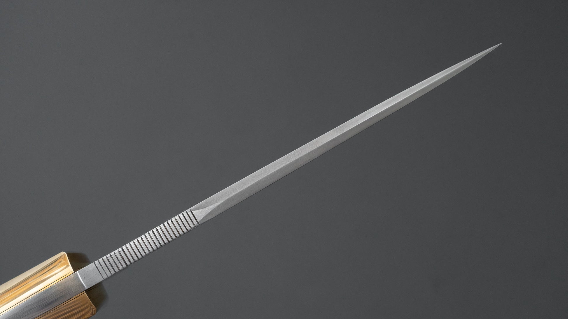 Seino Nagisa Blue #2 Honyaki Fixed Blade Stabilized Wood Handle (#005)