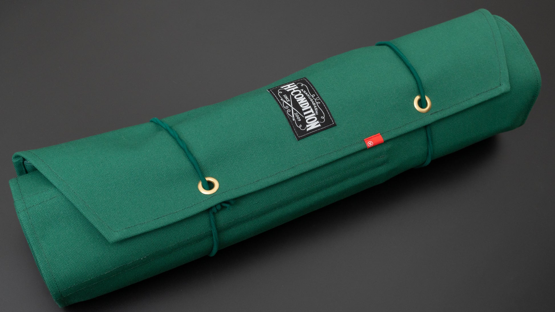 HI-CONDITION Hanpu Canvas 9 Pockets Knife Roll Mid Green - HITOHIRA